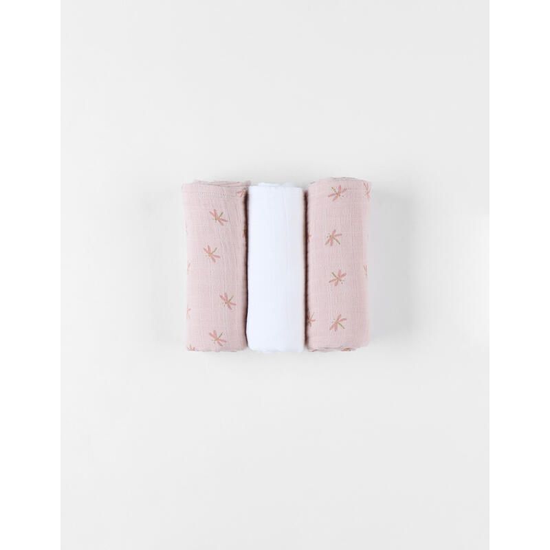 Pop Langes 70x70cm Mousseline Blanc Noukies Popsie - noukie 's
