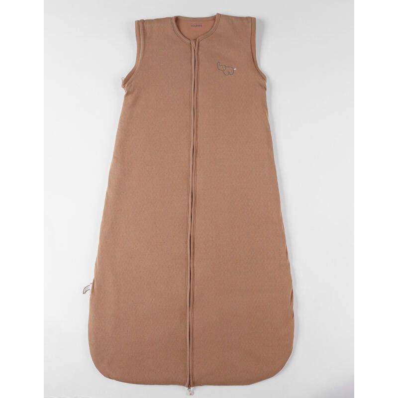 Bm Gigoteuse 100cm, Manches Amovibles, Jersey Pointelle Bm 100 Cm Marron - noukie 's