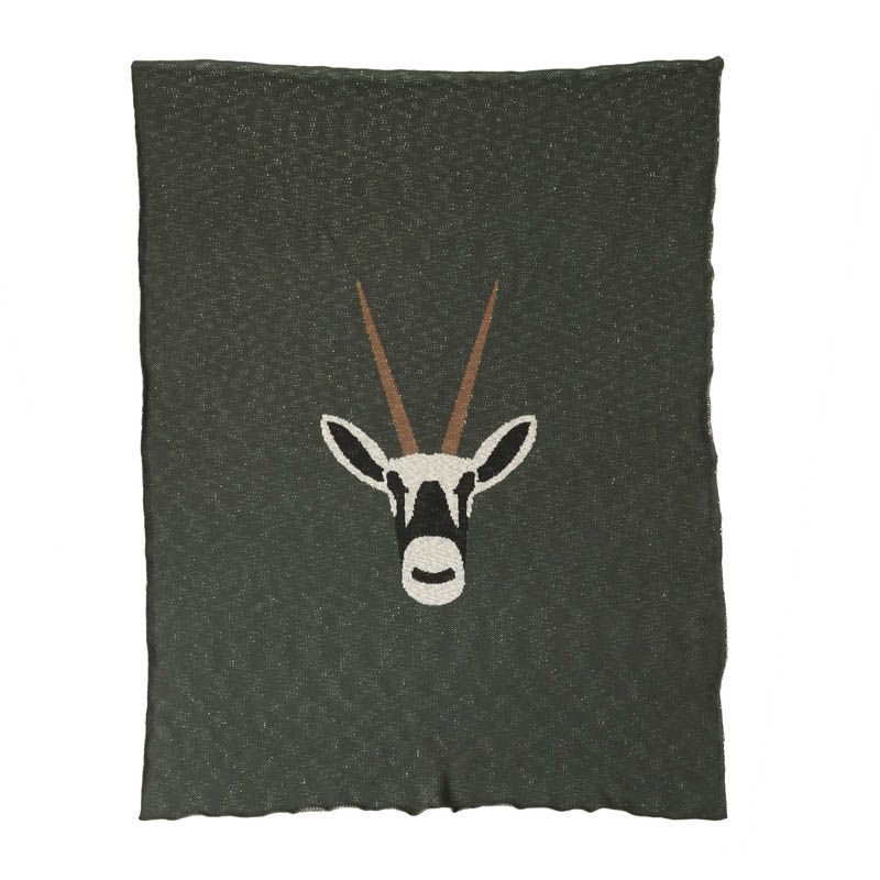 Couverture De Lit En Tricot Orix Gris Fon Quax Tricot - quax
