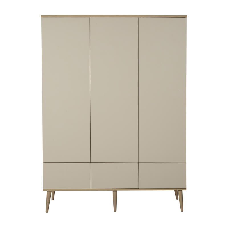 Armoire 3 portes 3 tiroirs Flow Argile - quax