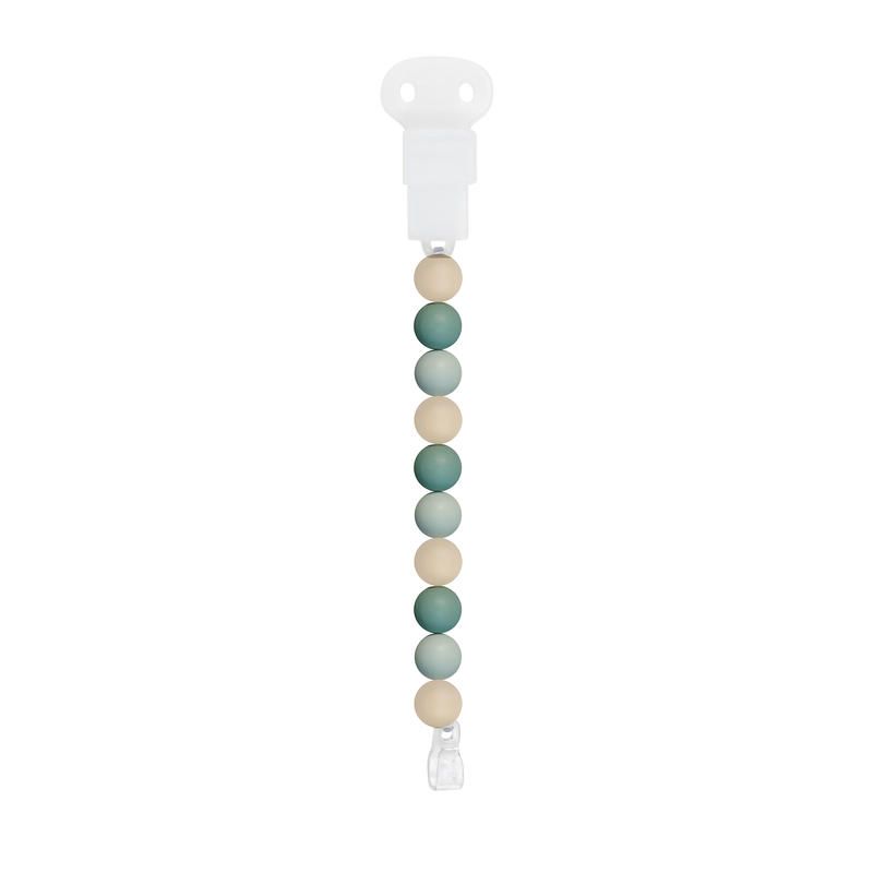Attache Tetine Silicone Vert Beige Sauge - nattou