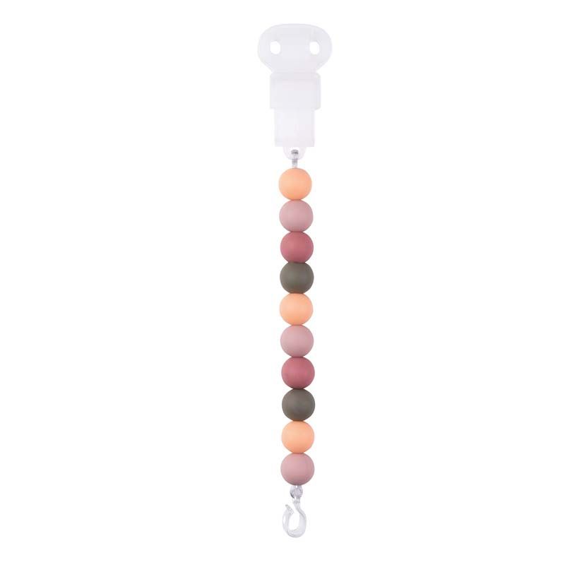 Attache Tetine Silicone Peche Vieux Rose Brique - nattou