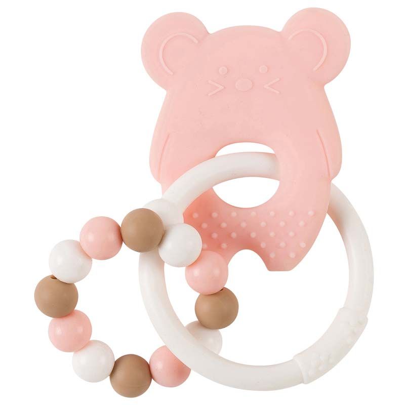 Anneau Dentition Sili Souris/Perle Rose - nattou