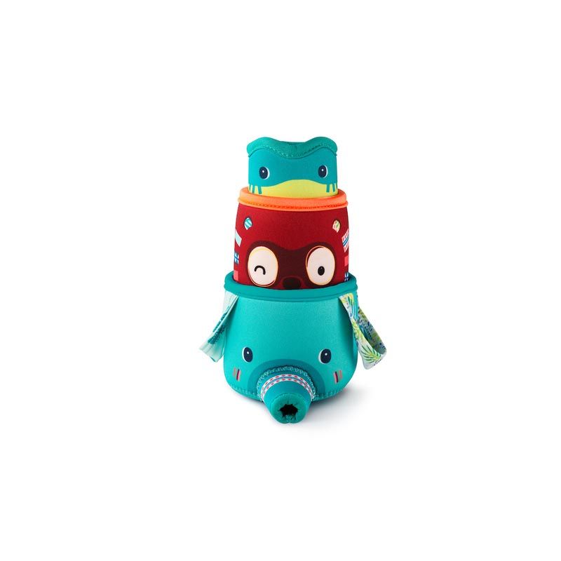 3 Gobelets De Bain Jungle Multicolore Lilliputiens Bain - lilliputiens