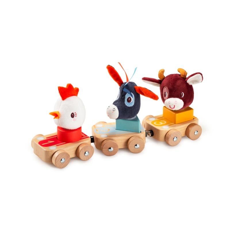 Ferme - Chaine De 3 Vehicules Multicolore - lilliputiens