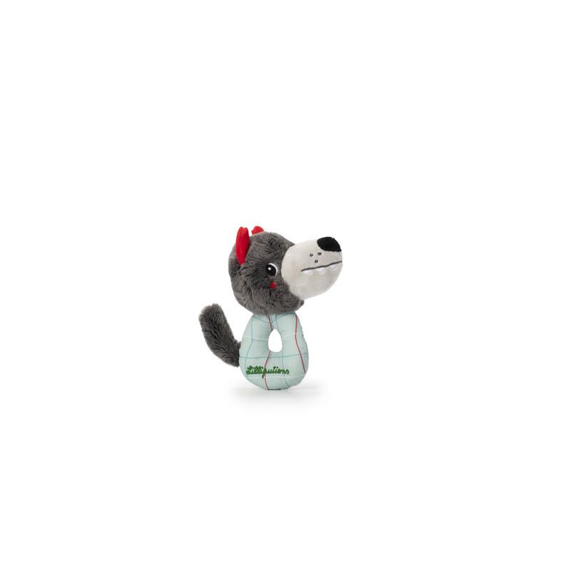 Mini Hochet Louis Gris Bleu - lilliputiens
