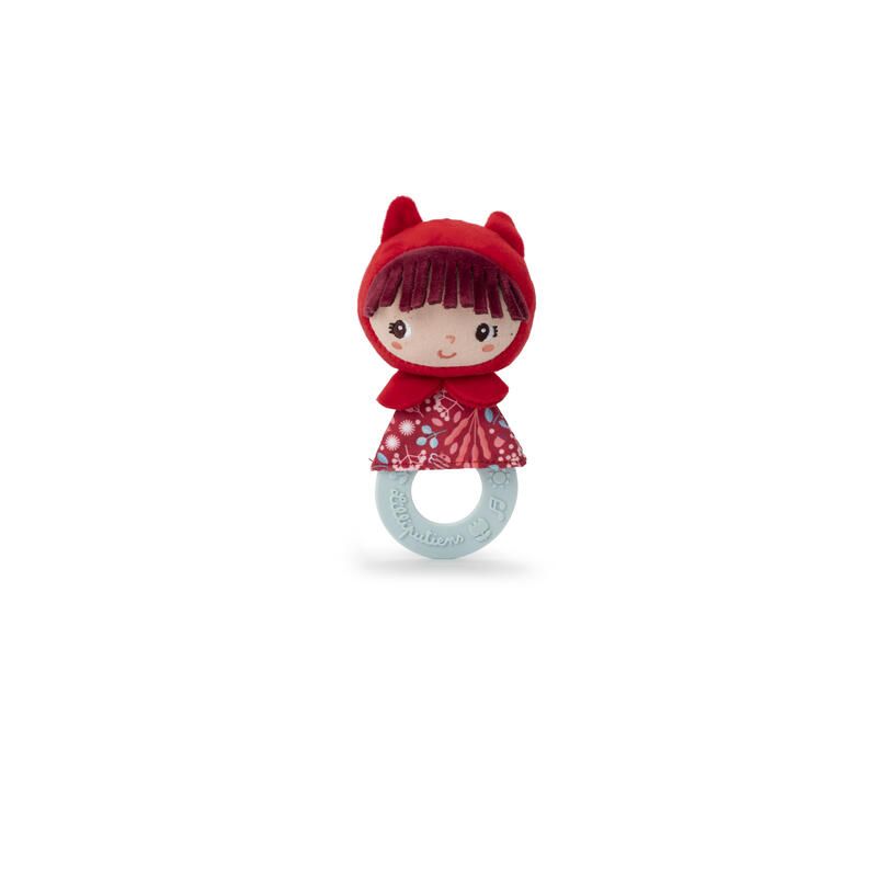 Chaperon Hochet De Dentition Rouge - lilliputiens