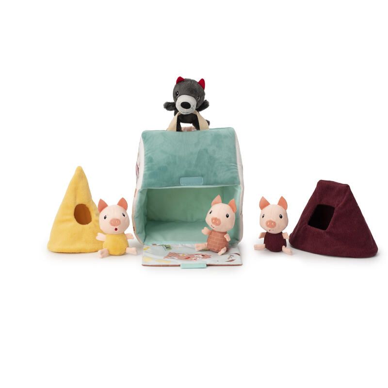 Maisons Du Loup Et 3 Petits Cochons Multicolore - lilliputiens