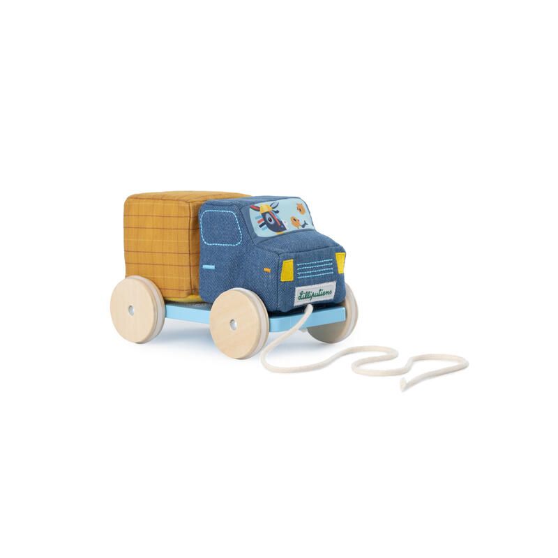Camion Toupie A Tirer Bleu - lilliputiens