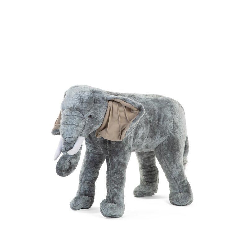 Peluche Debout Elephant Grey - childhome