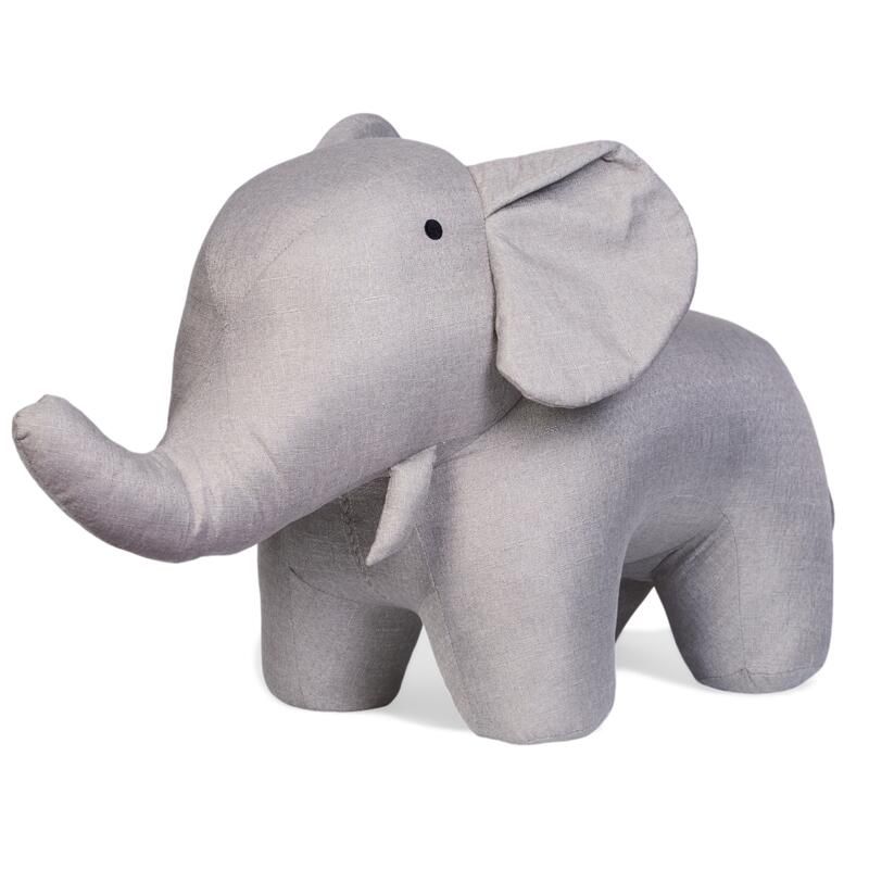 Peluche Eléphant Lin Gris - childhome