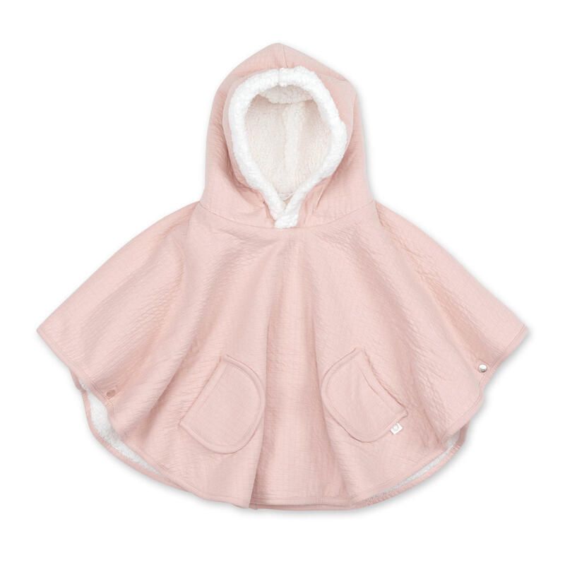 Poncho De Voyage Teddy+jersey Cadum 9-36m Rose Cadum - bemini