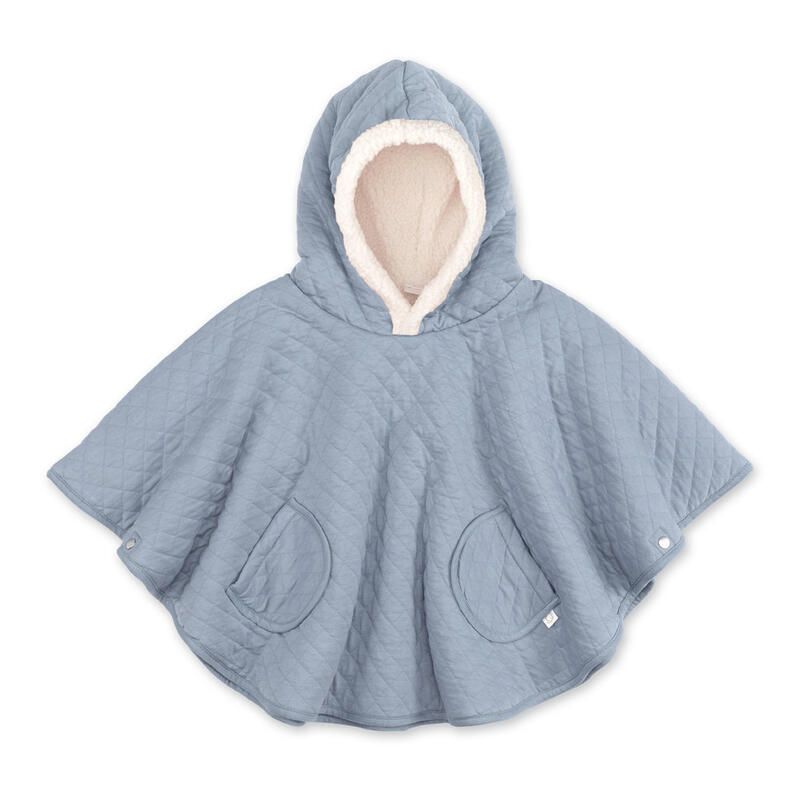 Poncho De Voyage Jersey Quilt 9-36m Stone - bemini