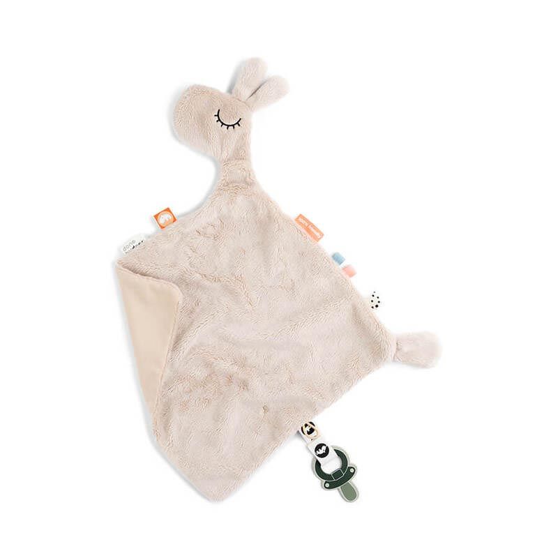 Doudou Plat Attache-sucette Lalee Sable - done by deer