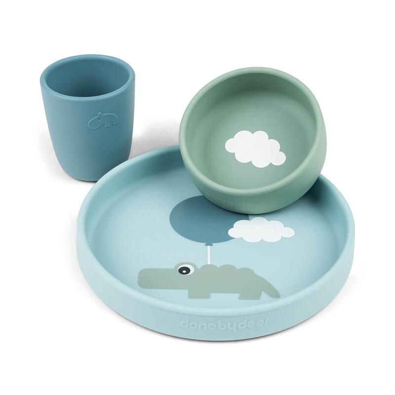 Coffret Repas Silicone Bleu - done by deer
