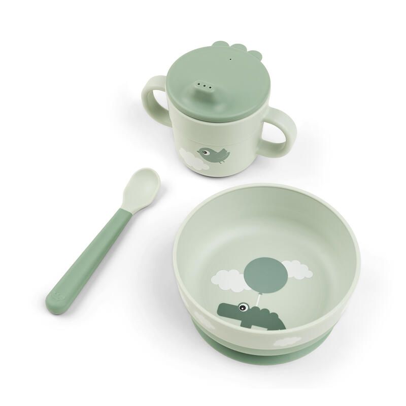 Foodie Coffret Premier Repas Happy Clouds Vert - done by deer