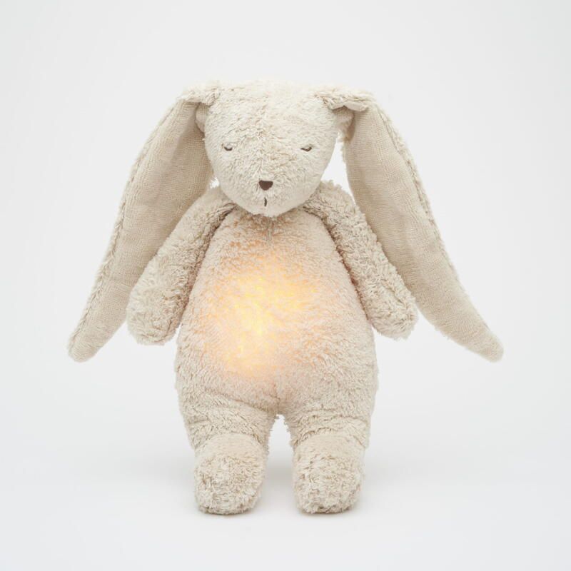 Veilleuse Lapin Nature Bio Avec Sons Lumieres Sable - moonie