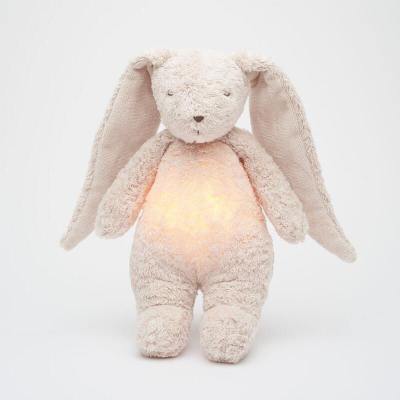Veilleuse Lapin Nature Bio Avec Sons Lumieres Rose - moonie