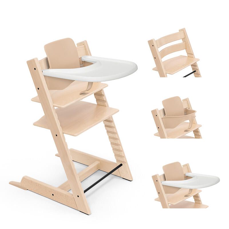 Chaise haute Tripp Trapp + Baby Set + Plateau Naturel - stokke