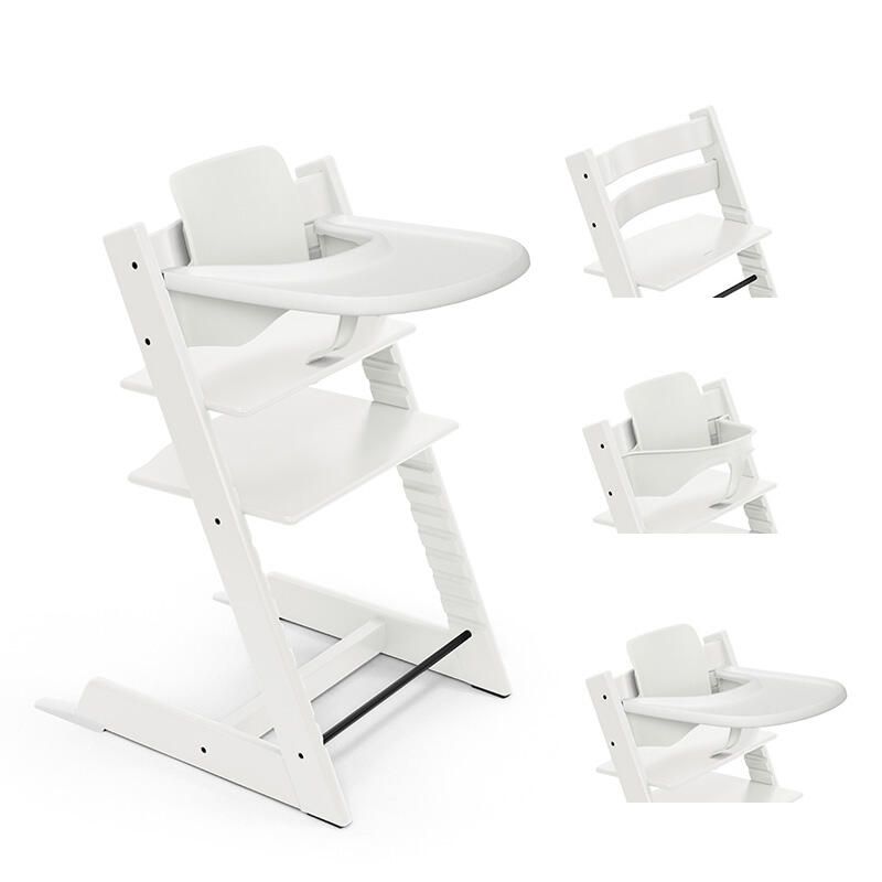 Chaise haute Tripp Trapp + Baby Set + Plateau White - stokke