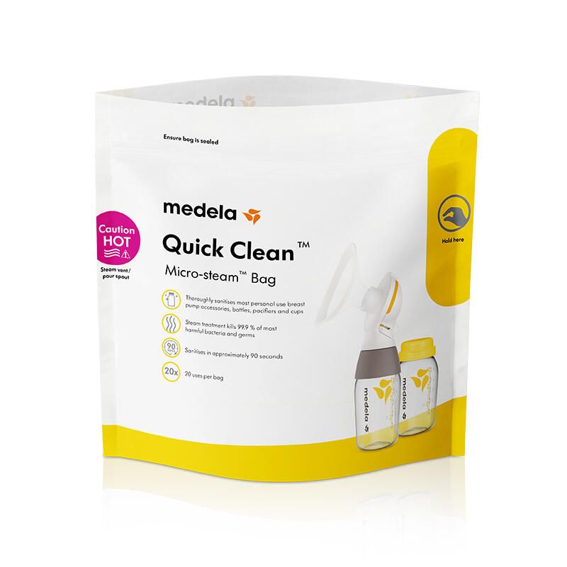 Sachet Quick Clean X5 Jaune Et Blanc - medela
