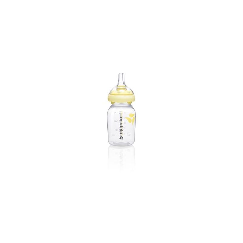 Biberon Calma Pour Lait Maternel 150ml Transparent Et Jaune - medela
