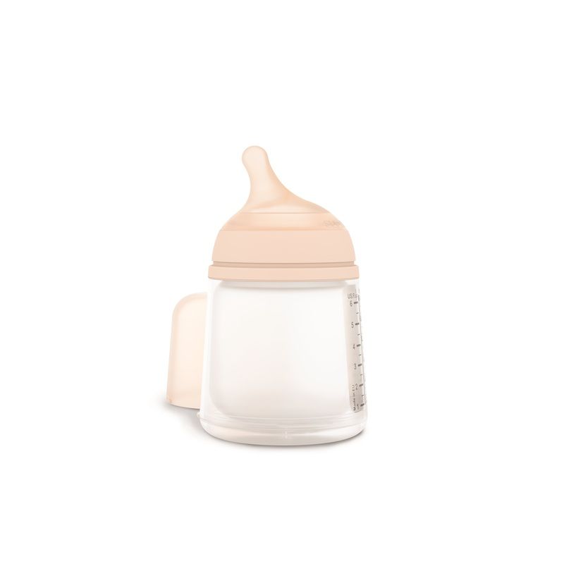 Biberon Debit Lent Zero Zero 180ml Blanc - suavinex