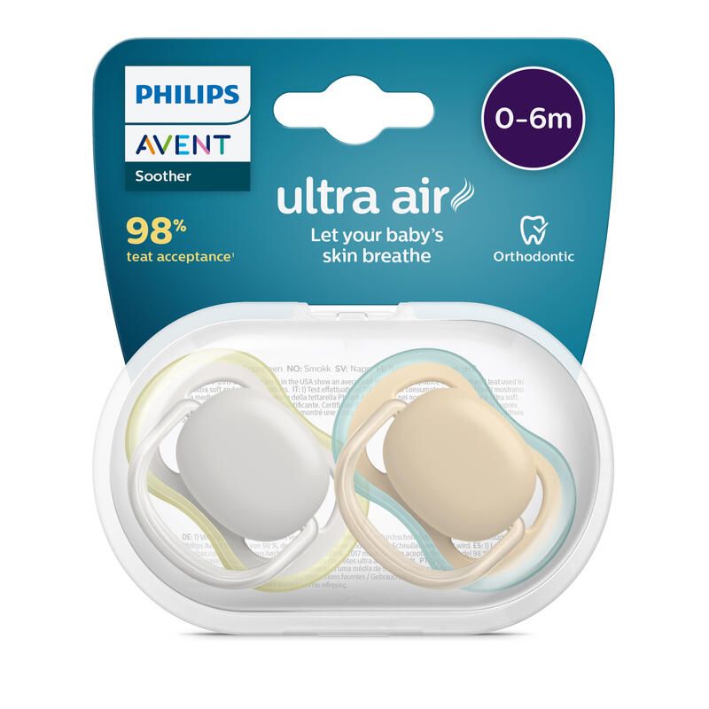 Sucette Air Deco X2 0-6m Mix - avent
