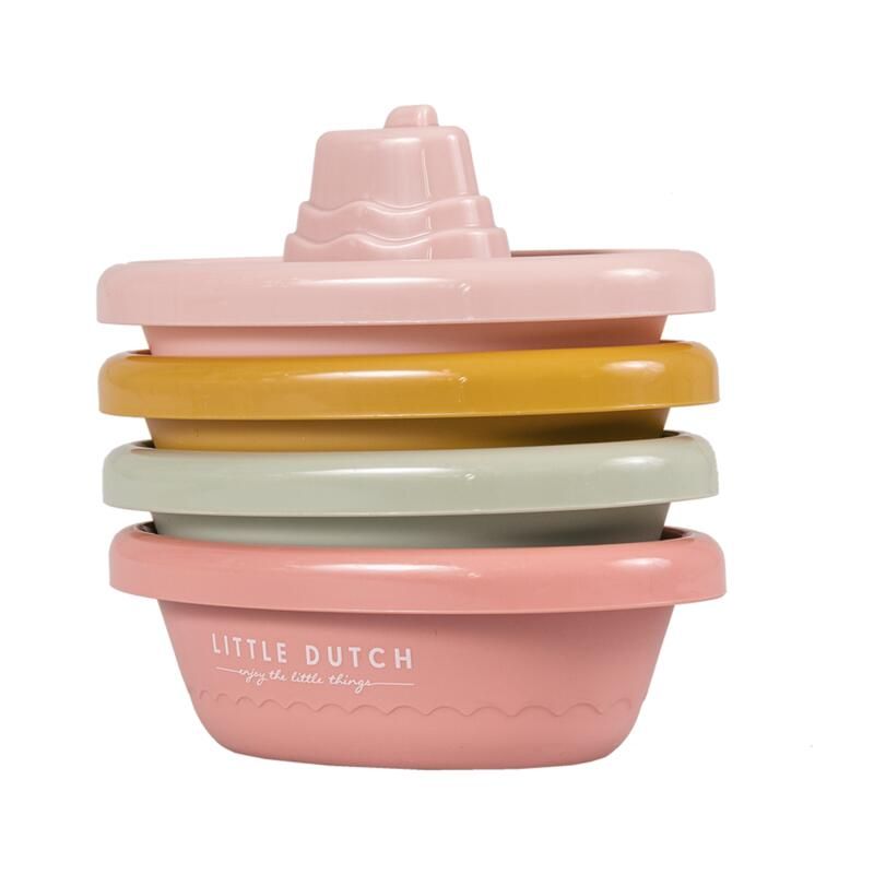 Bateaux Bain A Empiler 4m+ Rose - little dutch