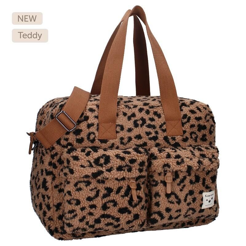 Sac A Langer Sherpa Leopard Caramel - kidzroom