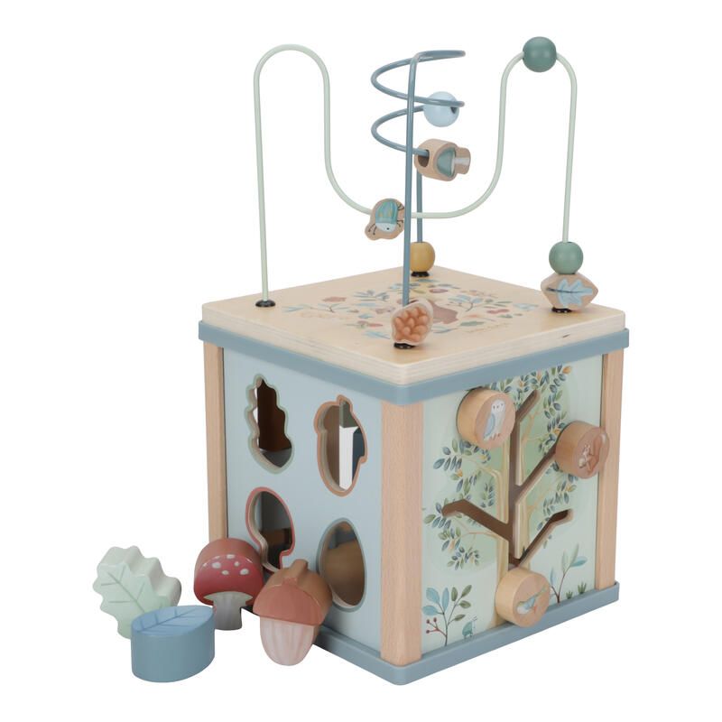 Cube Activite En Bois Forest Friends Bleu - little dutch