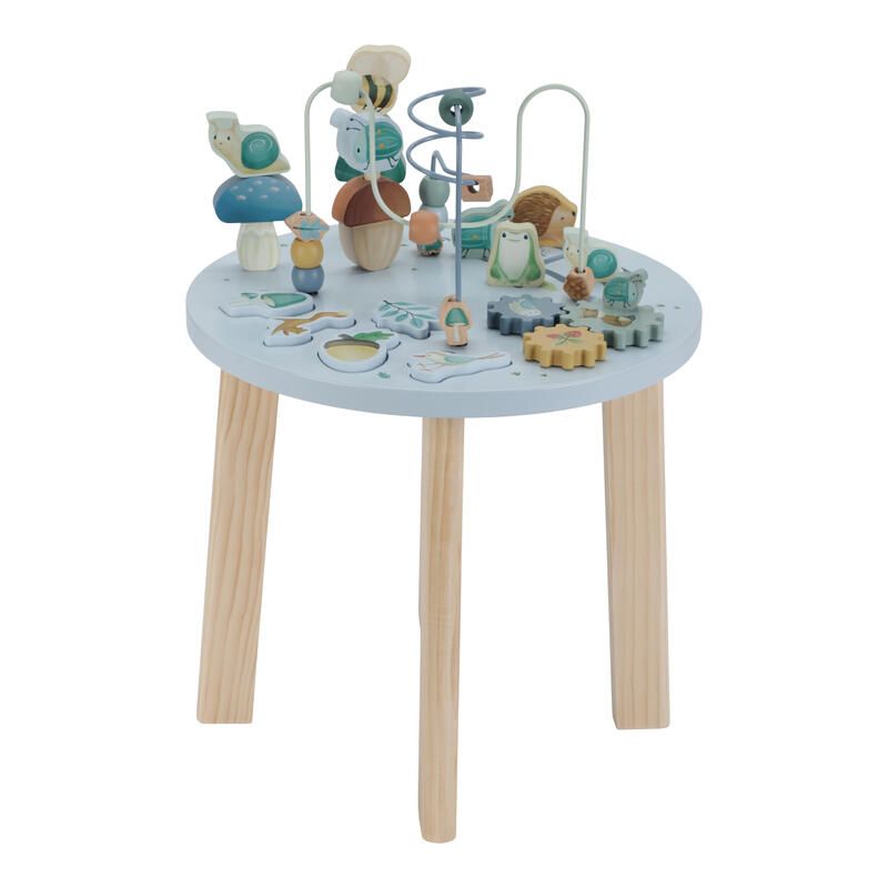 Table Dactivites En Bois Fsc Forest Friends Bleu Jaune Vert Beige Multicol - little dutch