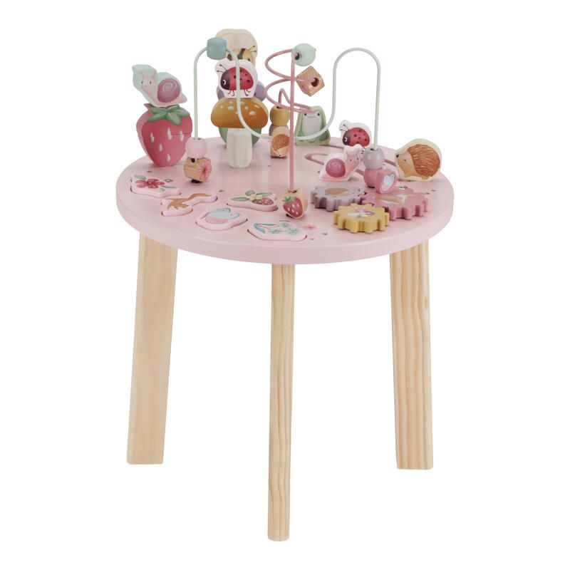 Table Dactivites En Bois Fsc Fairy Garden Rose Jaune Vert Beige Multicol - little dutch