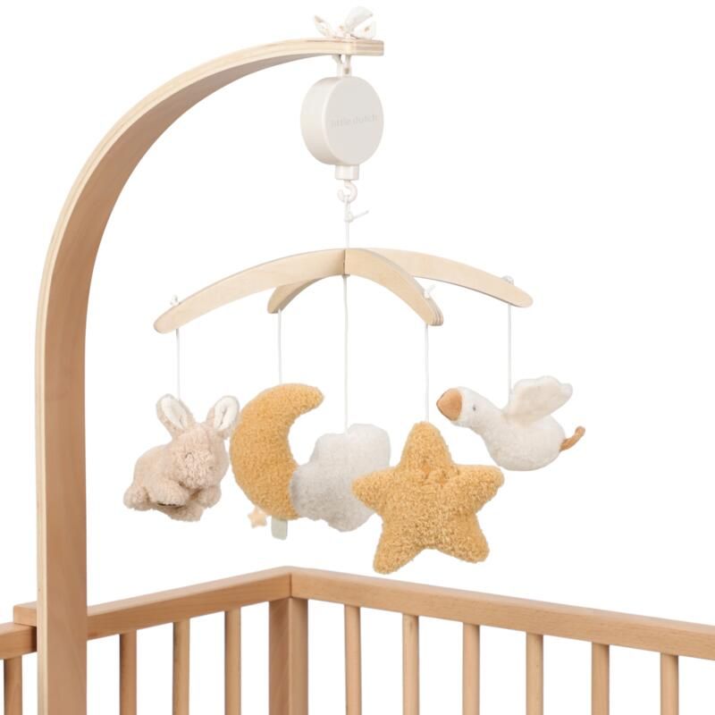 Mobile Musical En Bois Fsc Newborn Natural - little dutch