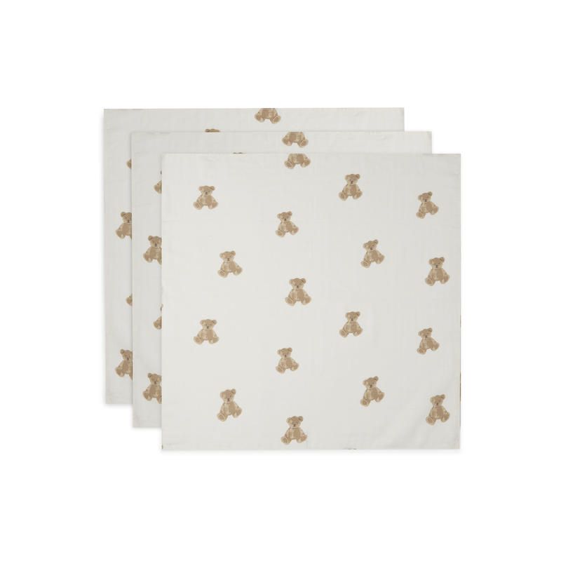Lange Gaze De Coton Small X3 Teddy Bear - jollein