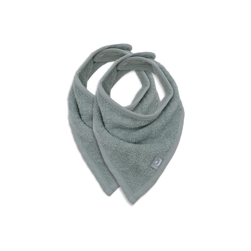 Bavoir Bandana Eponge X2 Basics Sea Green - jollein