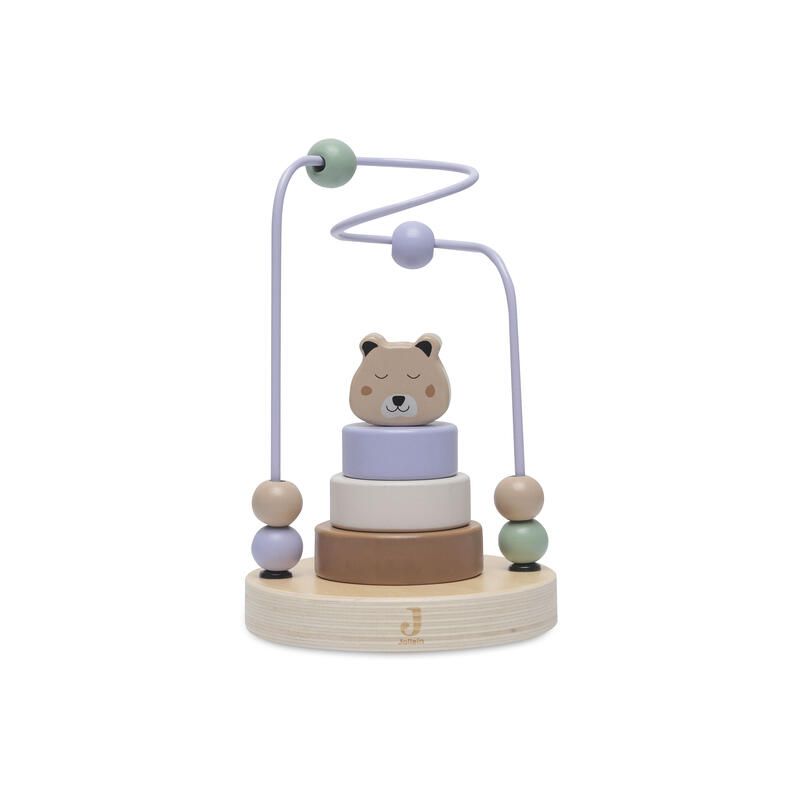 Tour Dempilage En Bois A Spirale Jungle Jambo Cheetah Biscuit - jollein