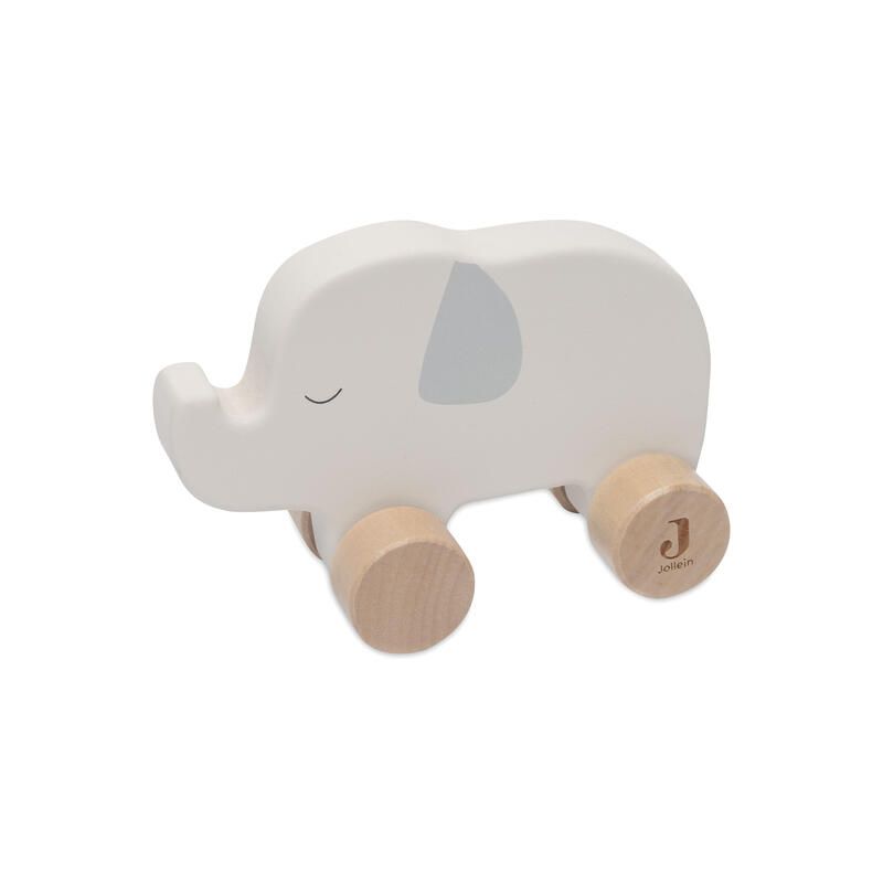 Jouet En Bois A Roulettes Jungle Jambo Elephant Nougat - jollein