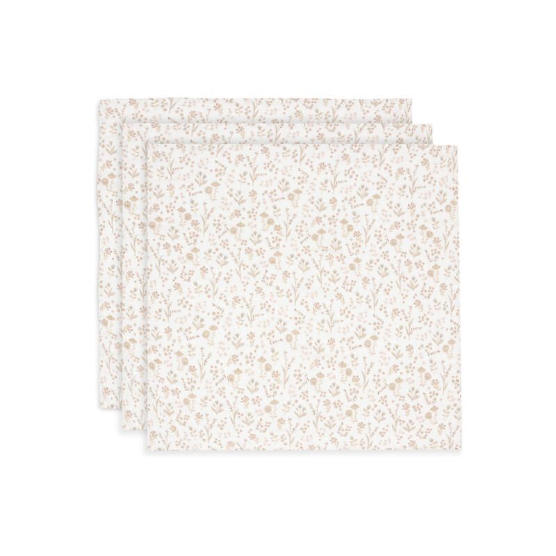 Lange Gaze De Coton Small X3 Bloomy 70x70cm Multicolor - jollein