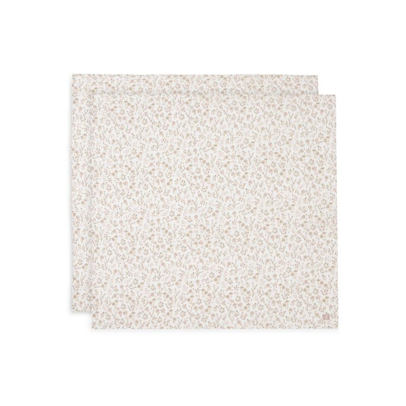 Lange Gaze De Coton Large X2 Bloomy 115x115cm Multicolor - jollein