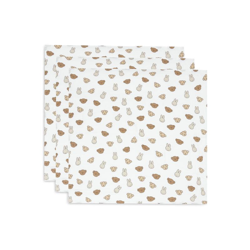 Lange Gaze De Coton Small X3 Miffy 70x70cm Multicolor - jollein