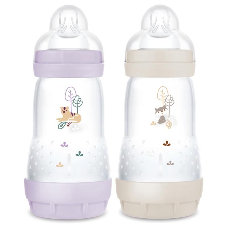 Biberon Anti-colique X2 260ml Lilas Sable - mam