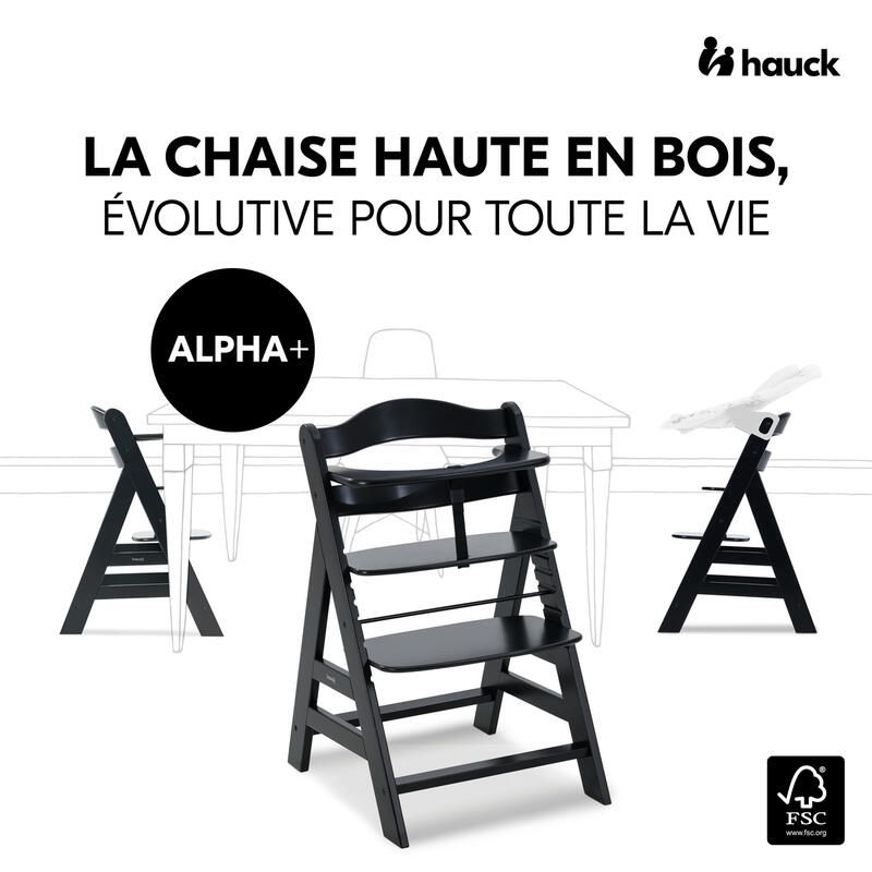 Chaise Haute Alpha+ Black - hauck