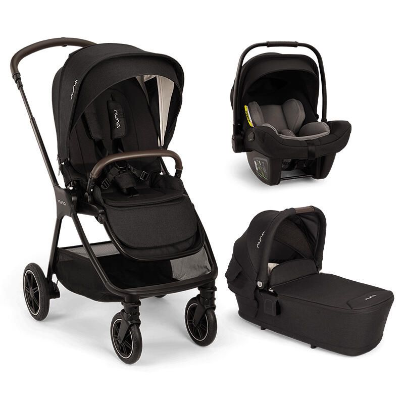Poussette Trio Triv Next + Siège auto Pipa Next + Nacelle Lytl Caviar - nuna