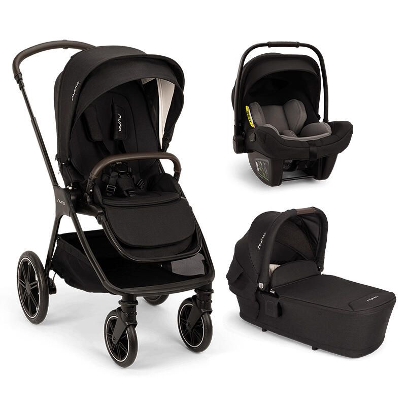 Poussette Trio Triv LX + Siège auto Pipa Next + Nacelle Lytl Caviar - nuna