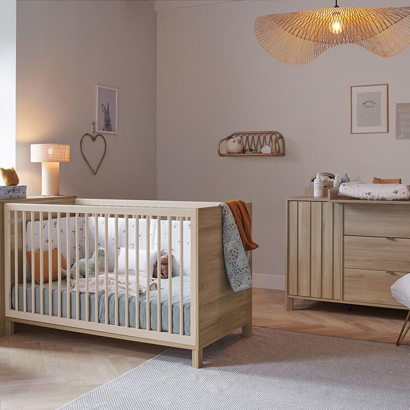 Chambre Duo Calypso Lit bébé évolutif 70x140cm + Commode - galipette