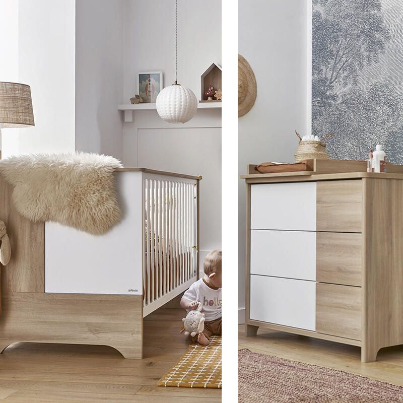 Chambre Duo Sacha Lit bébé évolutif 70x140cm + Commode - galipette