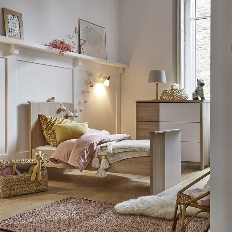 Chambre Trio Sacha Lit bébé évolutif 70x140cm + Commode + Armoire - galipette