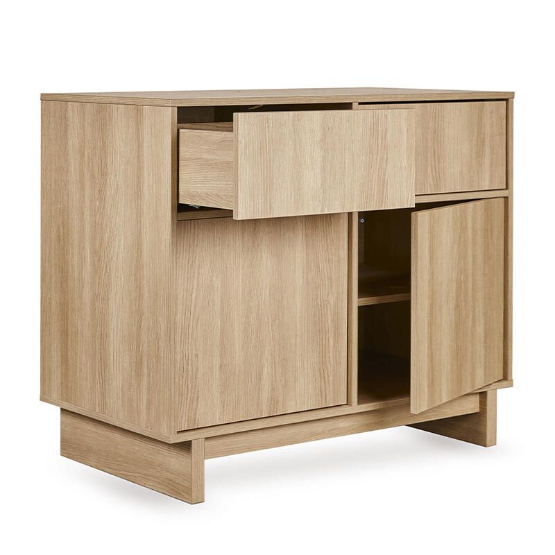 Commode 2 tiroirs 2 portes Kyo Honey Ash - quax