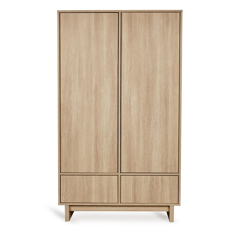 Armoire 2 portes 2 tiroirs Kyo Honey Ash - quax